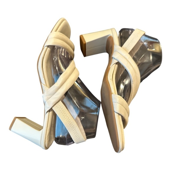 Caslon  Ivory Block Heel Sandals Size 9 | New Without Tag - Picture 6 of 11